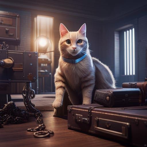 Cat FBI Raid on Cat House: 3D Game Cinematic
