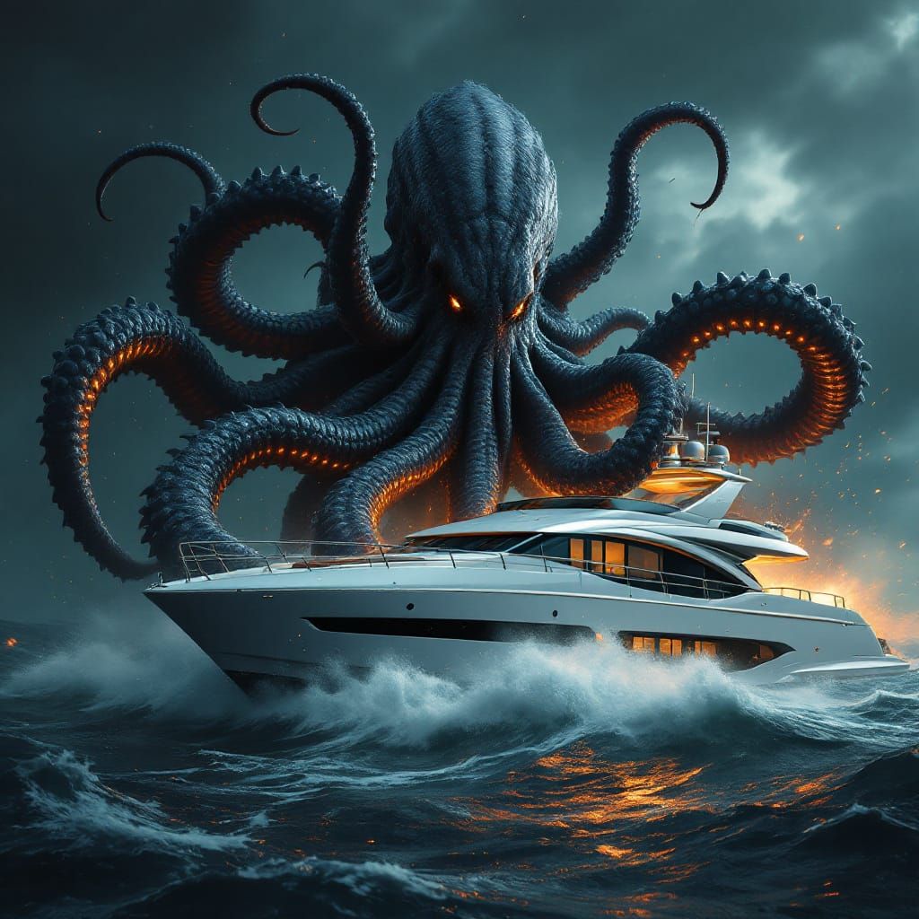 Kraken's Wrath: Yacht Destroyed in Stormy Seas