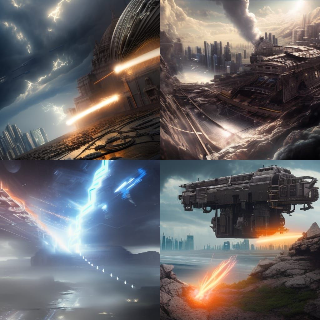 Epic Railgun Digital Matte Painting