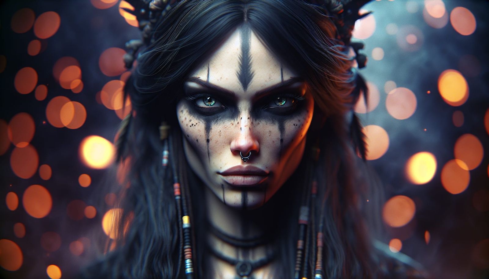 Native American Witch Doctor: Gothic Art Portrait