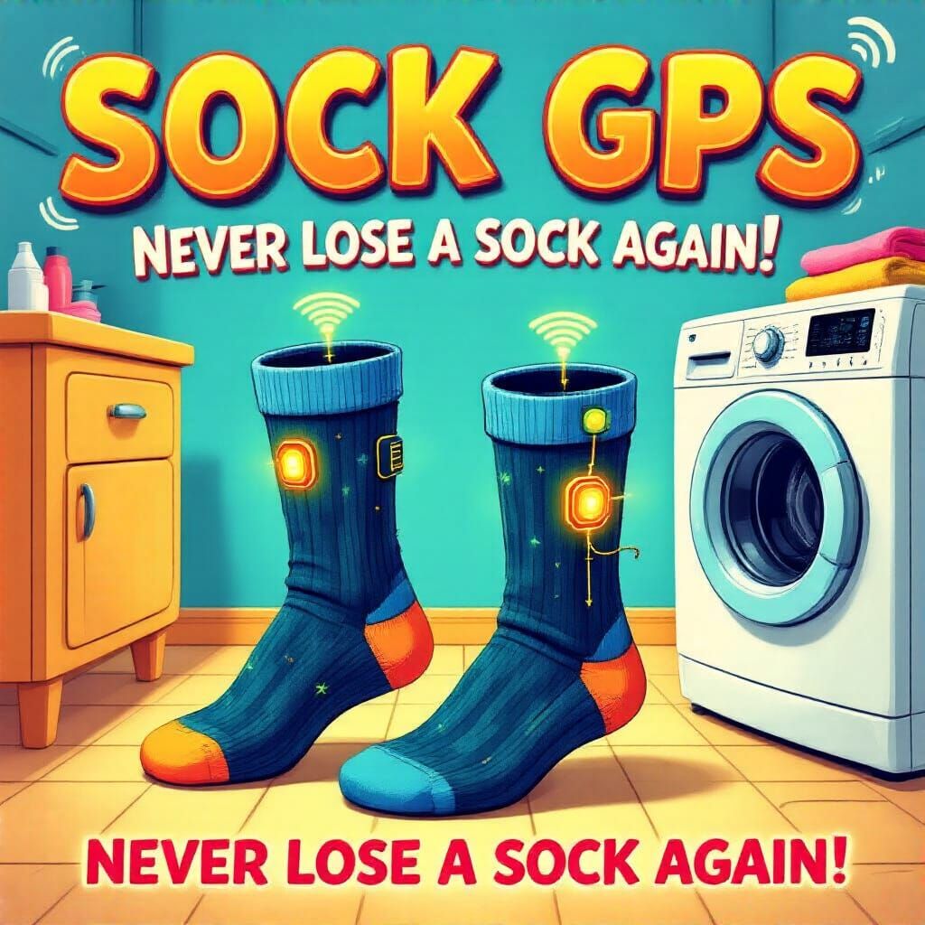 Futuristic Sock GPS Tracker Ad