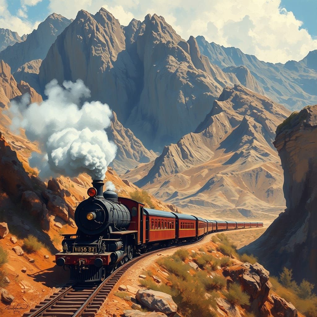 Epic Steam Train Navigates Tunisia's Dorsal Mountains in Imp...