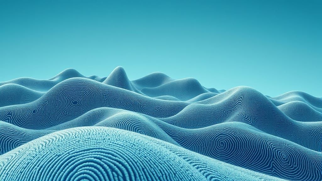 Surreal Fingerprint Landscape in Dreamlike Aesthetic