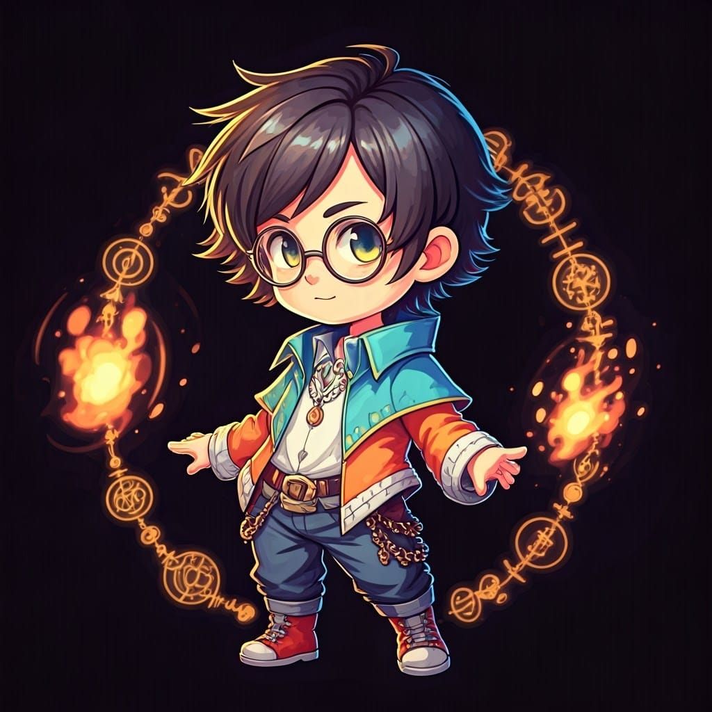 Chibi Sorcerer Surrounded by Magic, Anime Key Visual