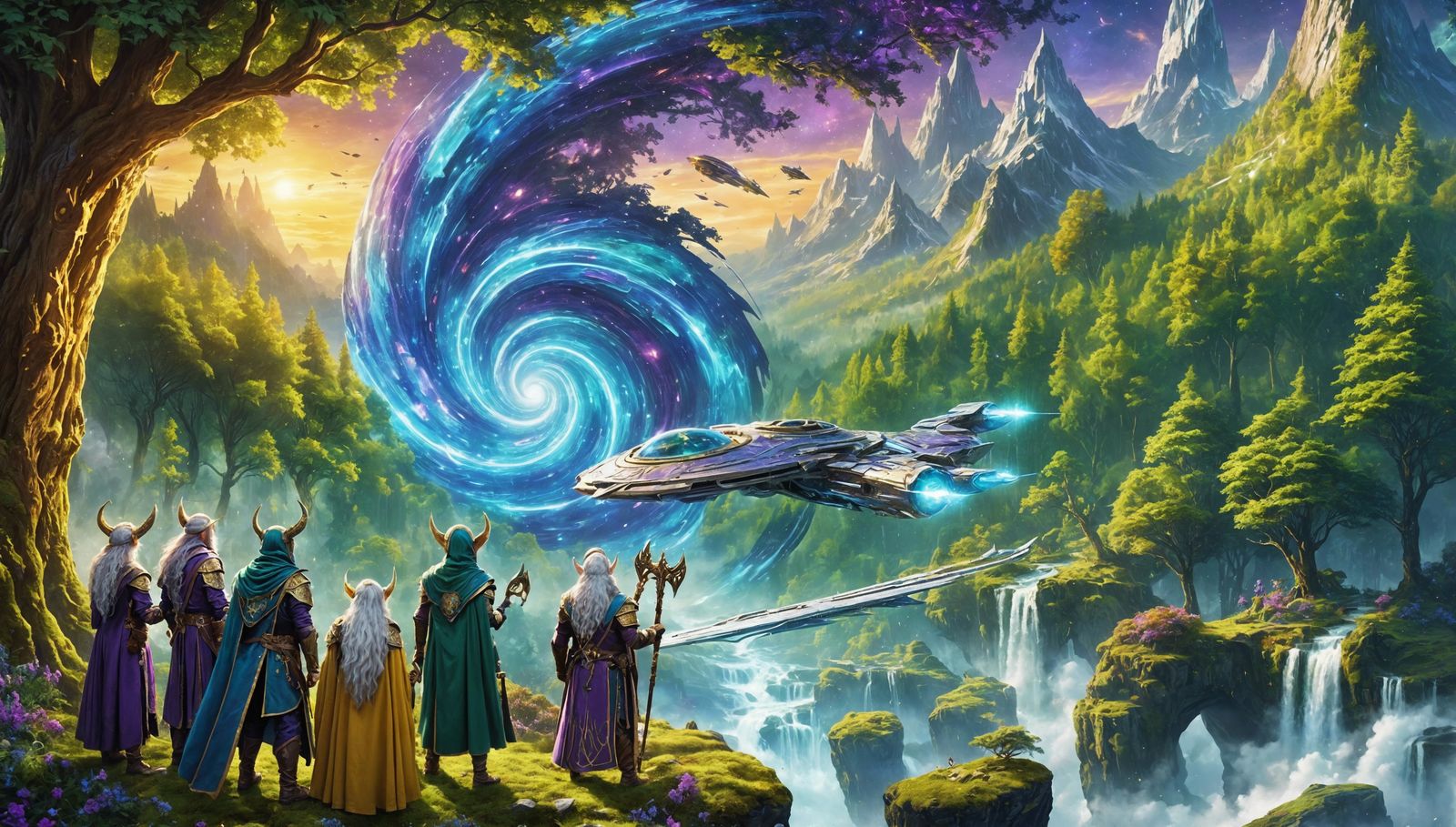 Future Meets Fantasy: Ship Arrives in Enchanted Forest