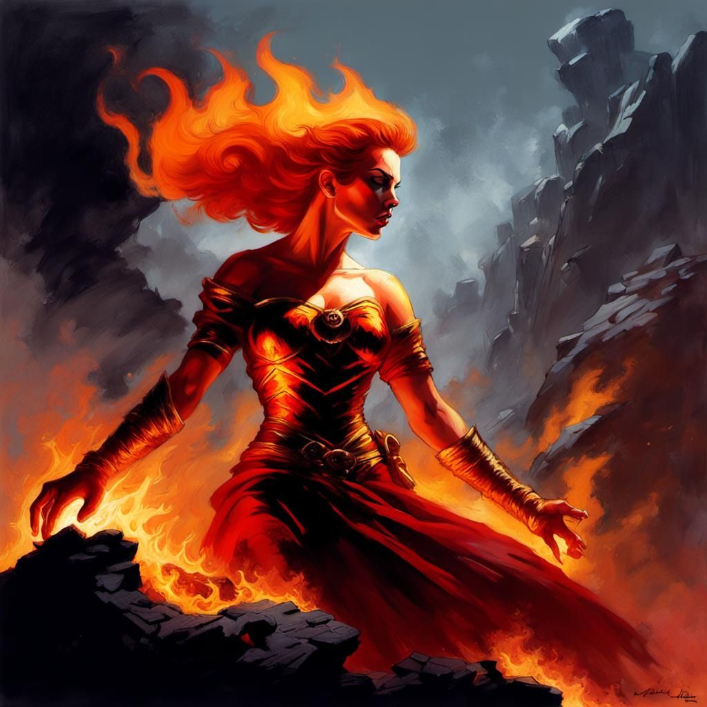 Flame woman