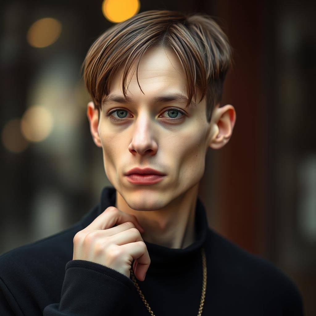 This bubbly gentleman has narrow gray eyes that are like two...