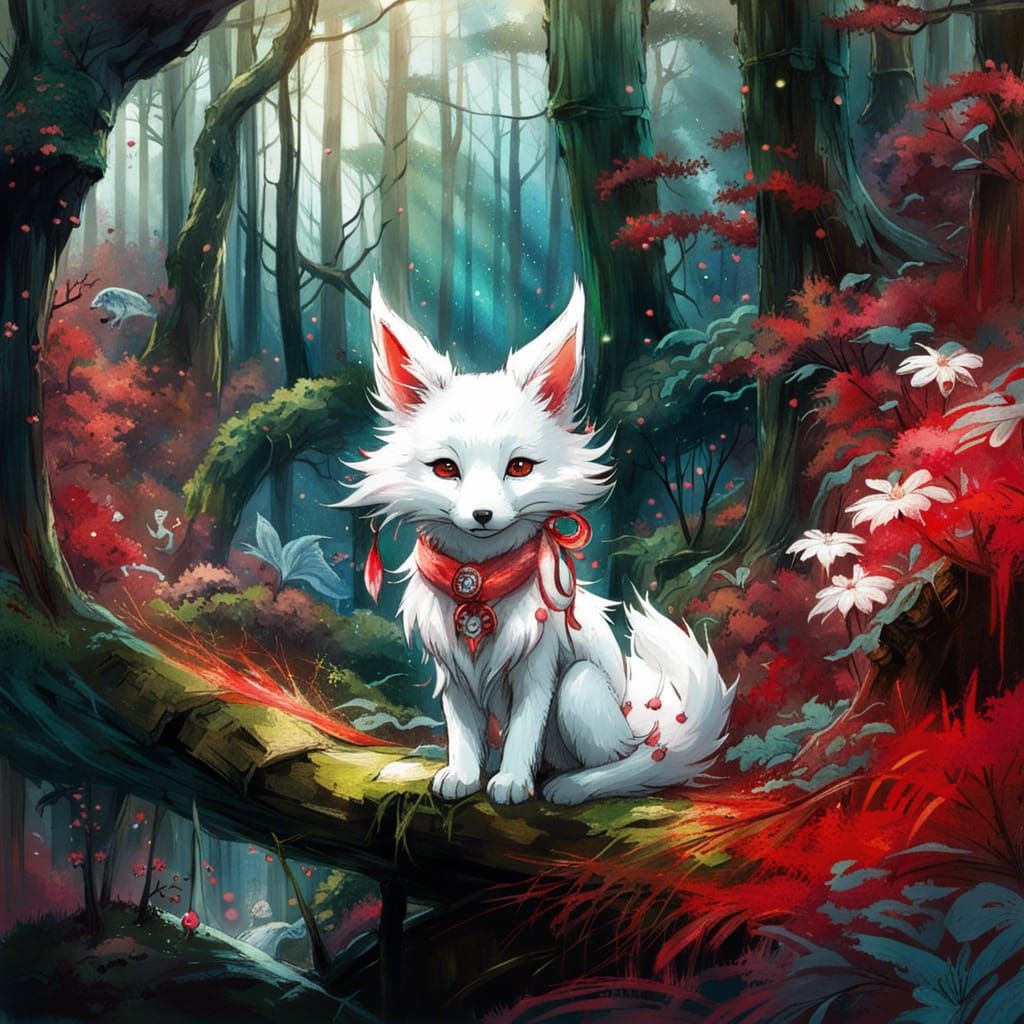 white kitsune