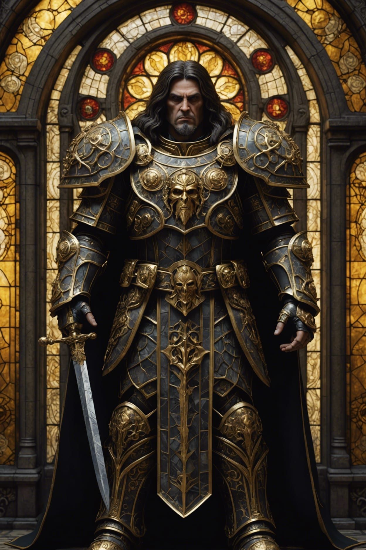 Emperor of Mankind Stained Glass in 8K