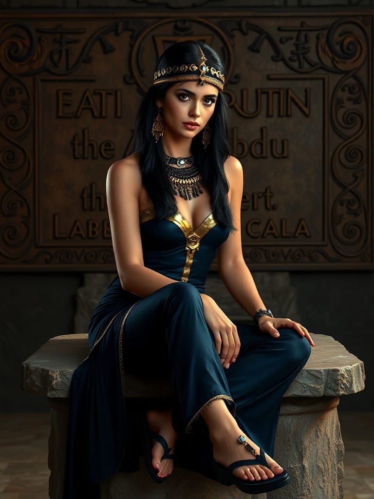 Cleopatra in Dark Gothic Ancient Egyptian Style