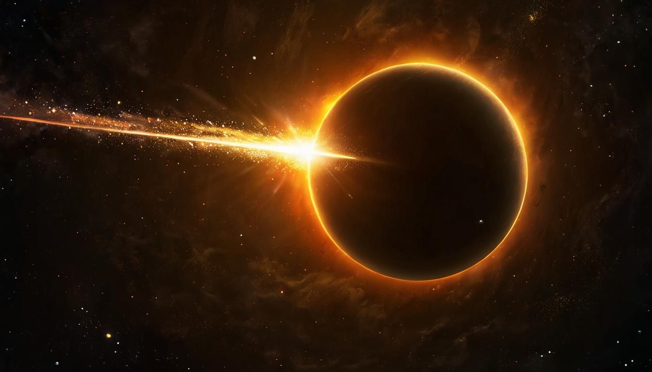 Astral Comet Streaking Towards a Distant Planet