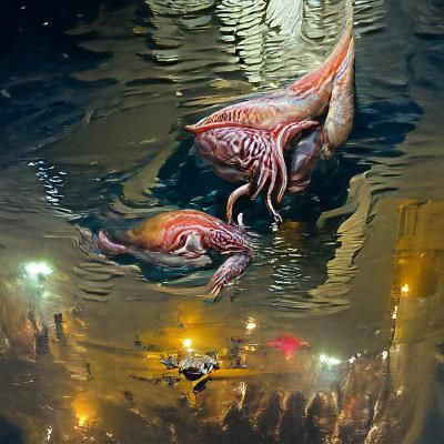 Surreal Creature Crawls Above and Below