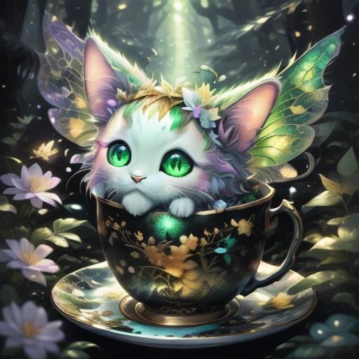 Magical Creature in Whimsical Forest: Digital Illustration