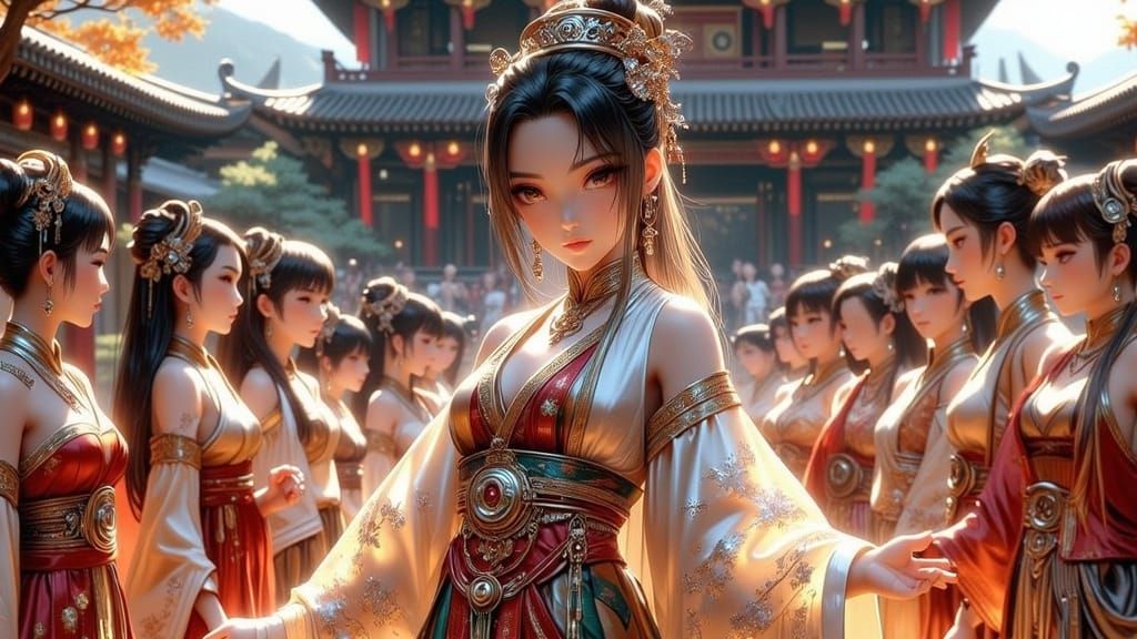Chinese Princess in 3D Anime Style