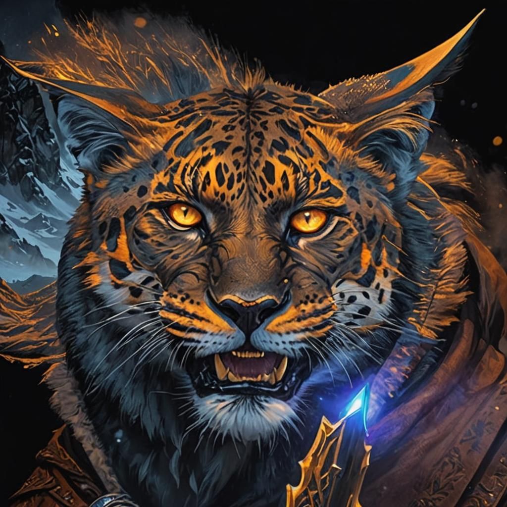 Khajiit Rogue in Snowy Skyrim Landscape