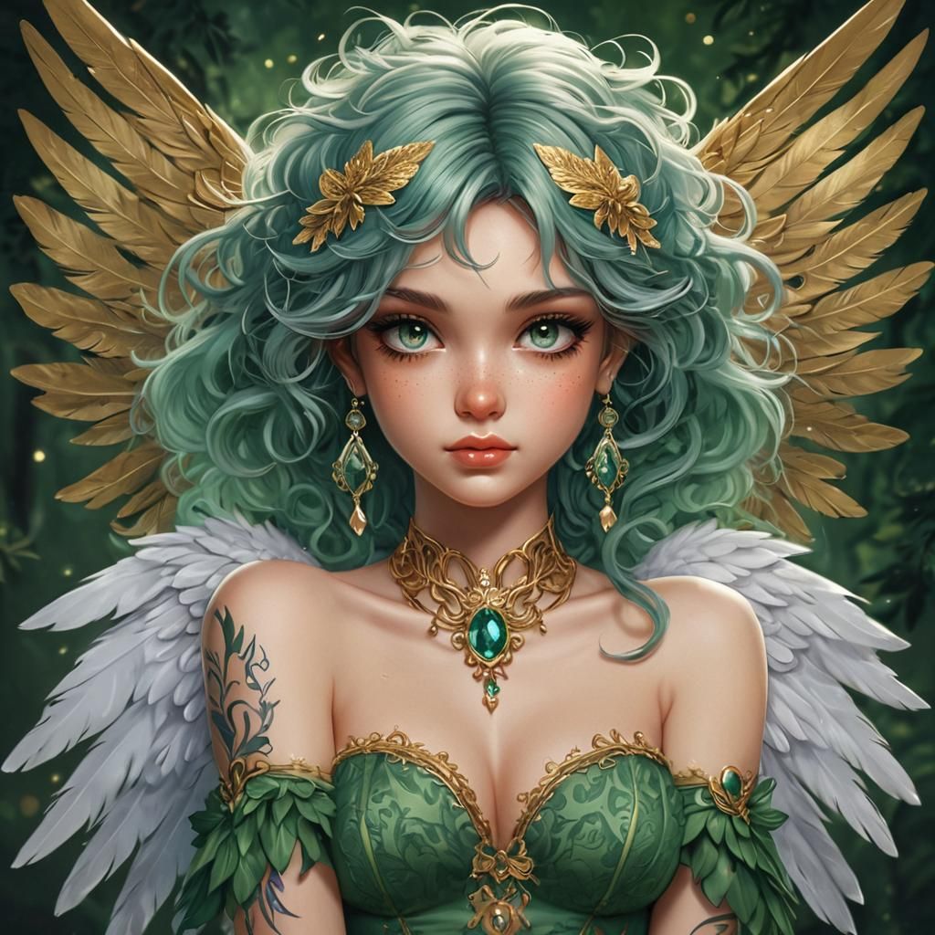 Enchanting Forest Fairy in 2D Anime Style