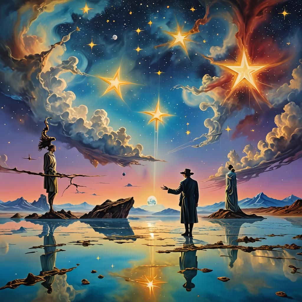 Surreal Salvador Dali Starscape in 16:9 Widescreen