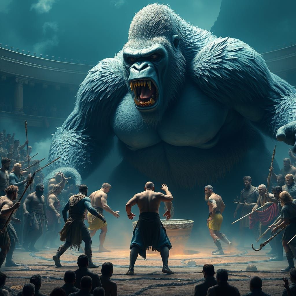 Greek Gods vs Giant Gorilla in Arena