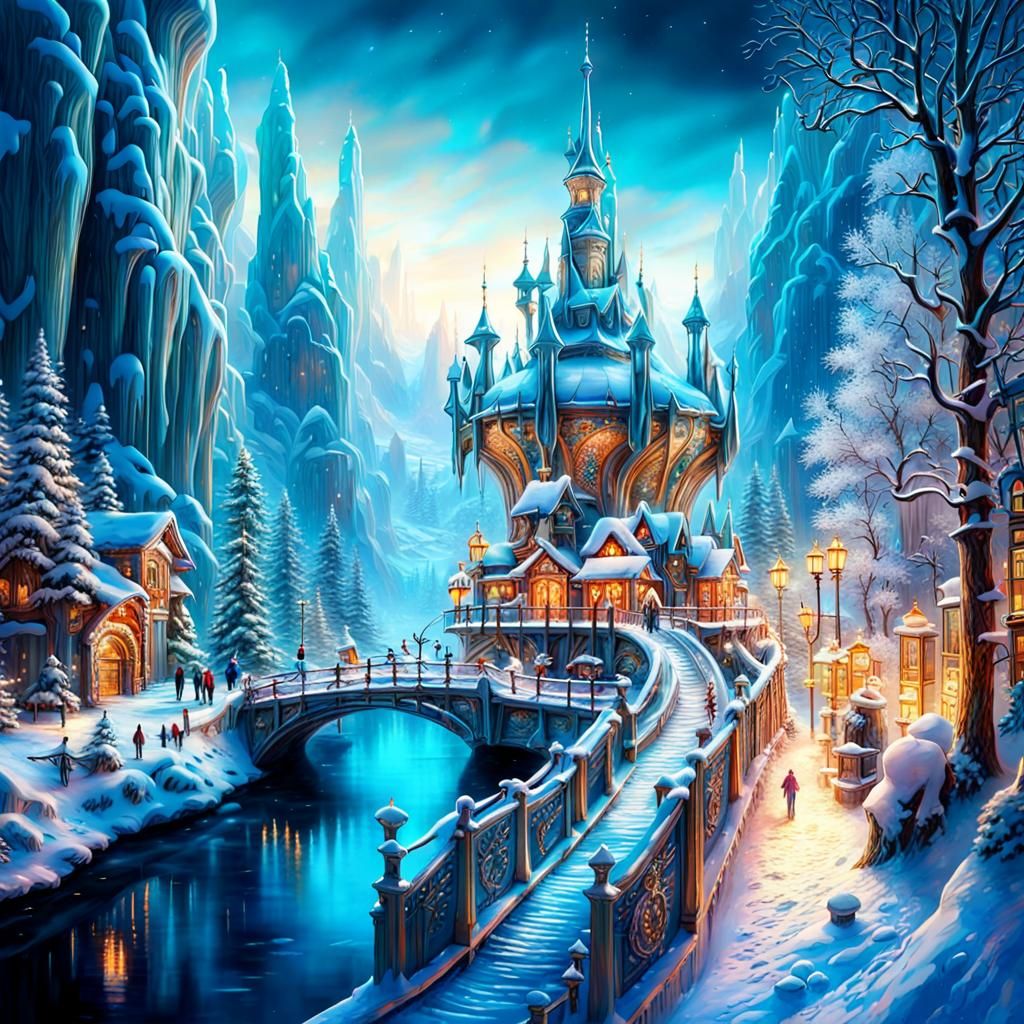 Magnificent Winter Wonderland Riverscape