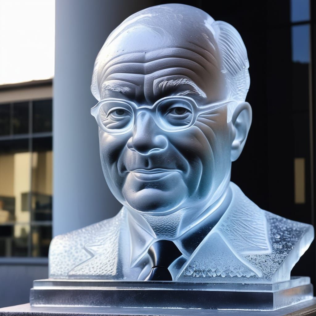 Dignified Ike Eisenhower Ice Sculpture