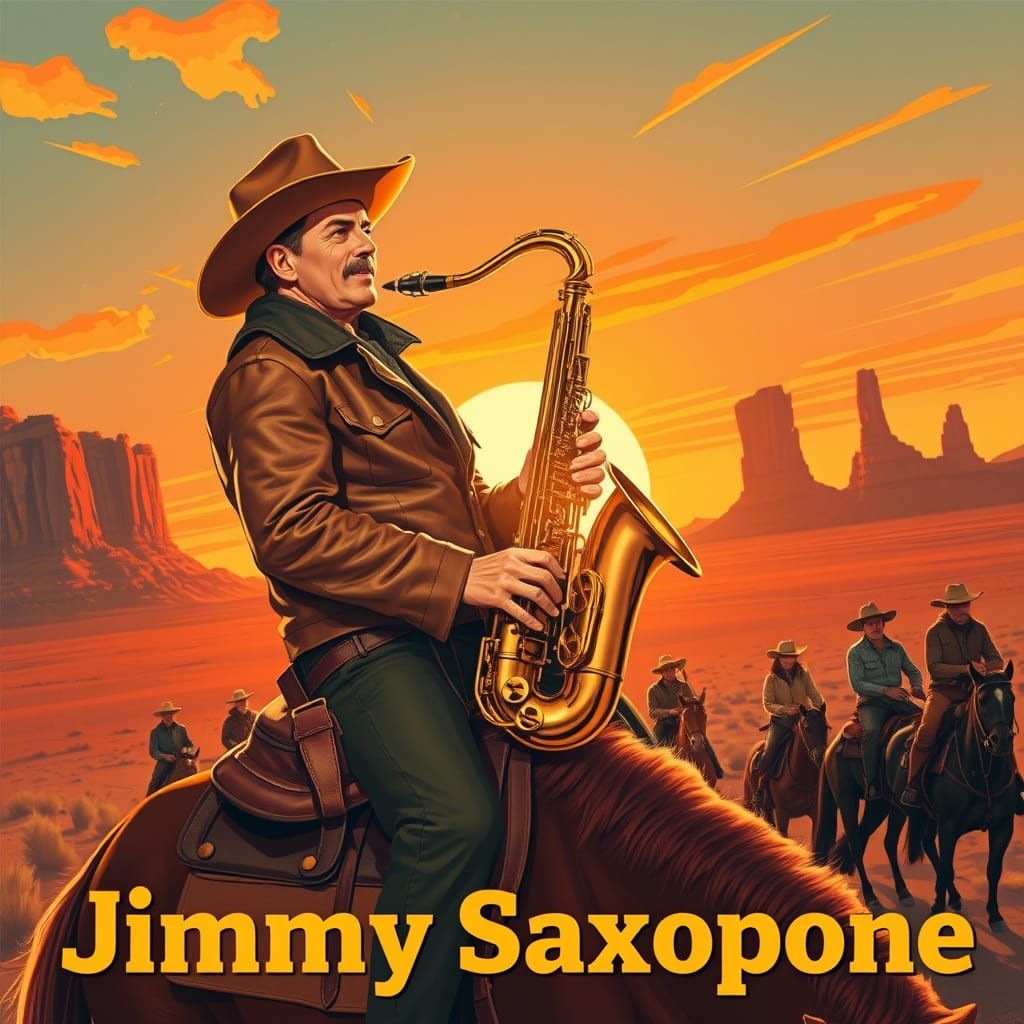 Cowboy Saxophonist Rides into the Sunset: 1950s Style