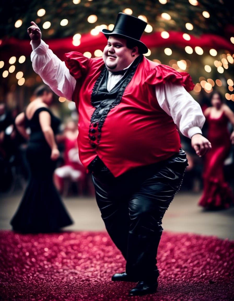 Flamenco Dancer in Rococo-Horrorcore Style