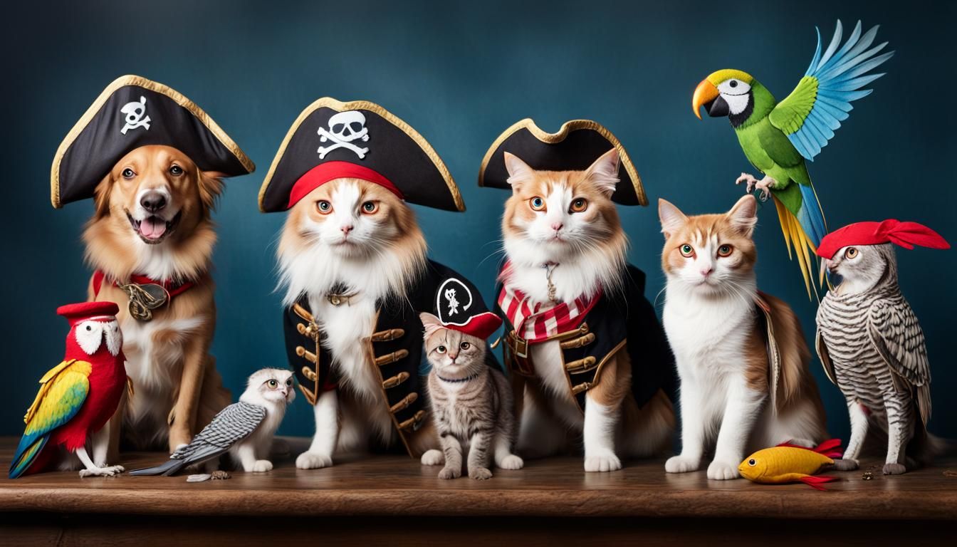 Pirate Animals: Whimsical Paws and Plunder Adventure
