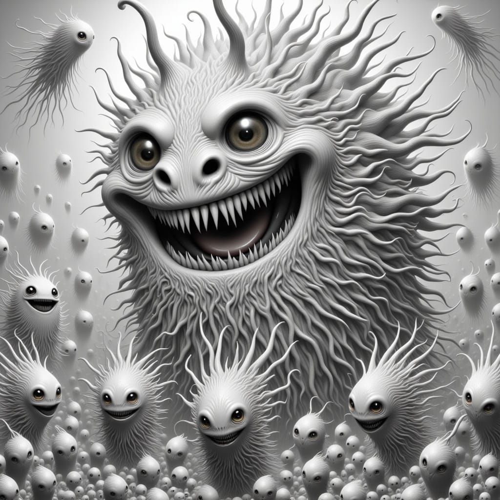 Creepish Cute Creatures with Medium Outlines