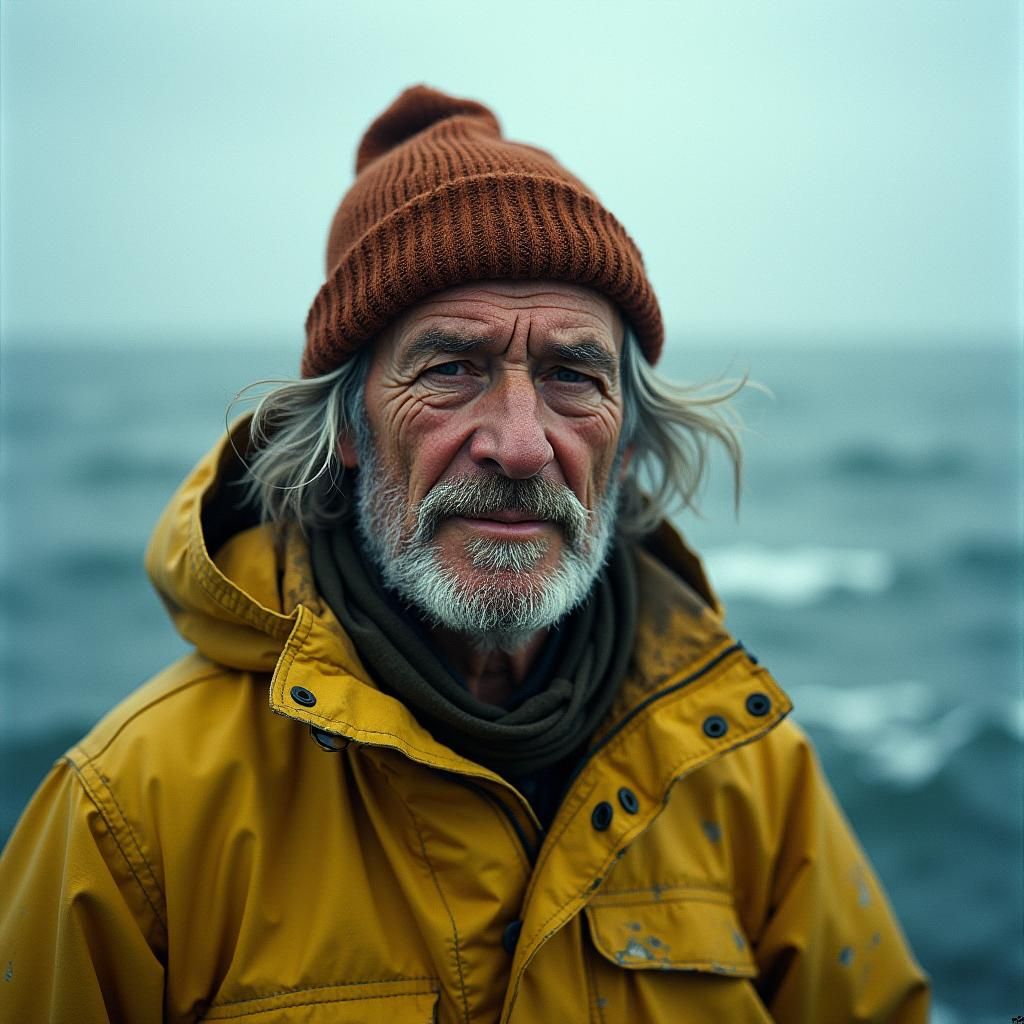 Weathered Fisherman Portrait in Cinematic Style