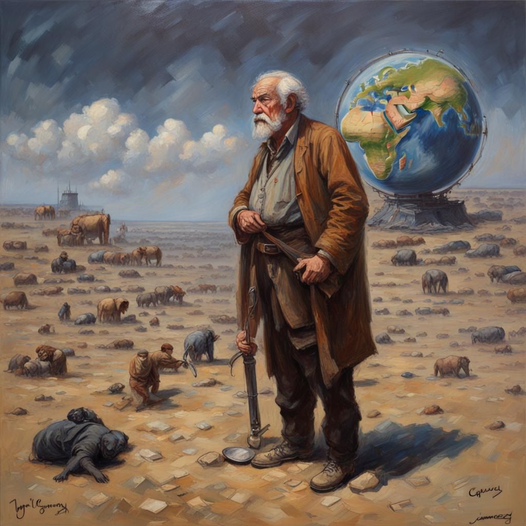 Earth's Abundance: Oil Painting in Gurney Style