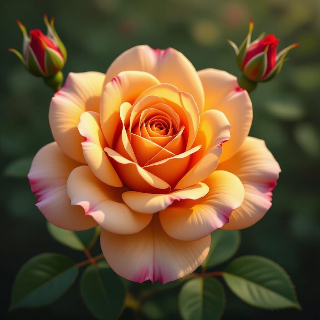 Hybrid Tea Rose Oil Painting in 64K Resolution