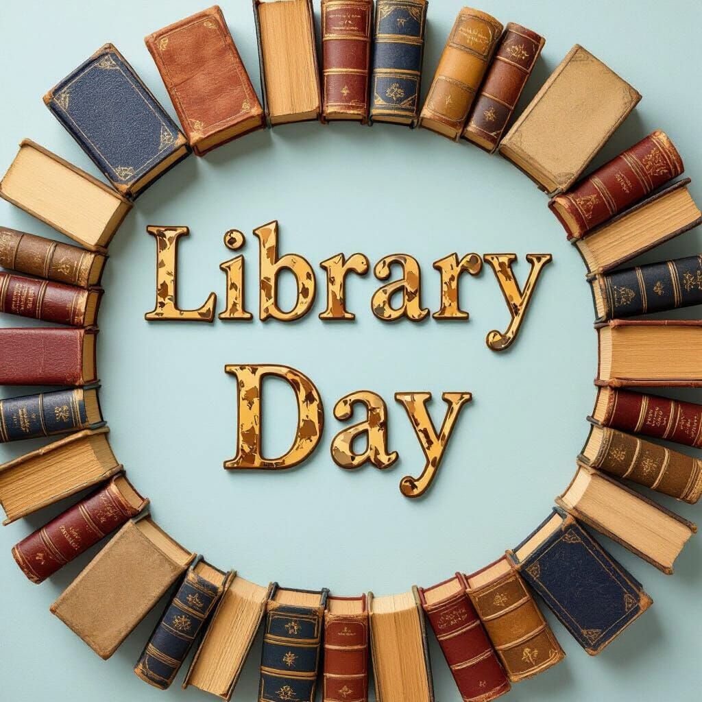 Vintage Books Celebrate Library Day in Watercolor Style