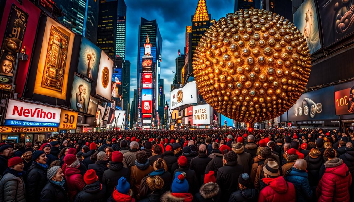 New Year ball drop on Times Square I
