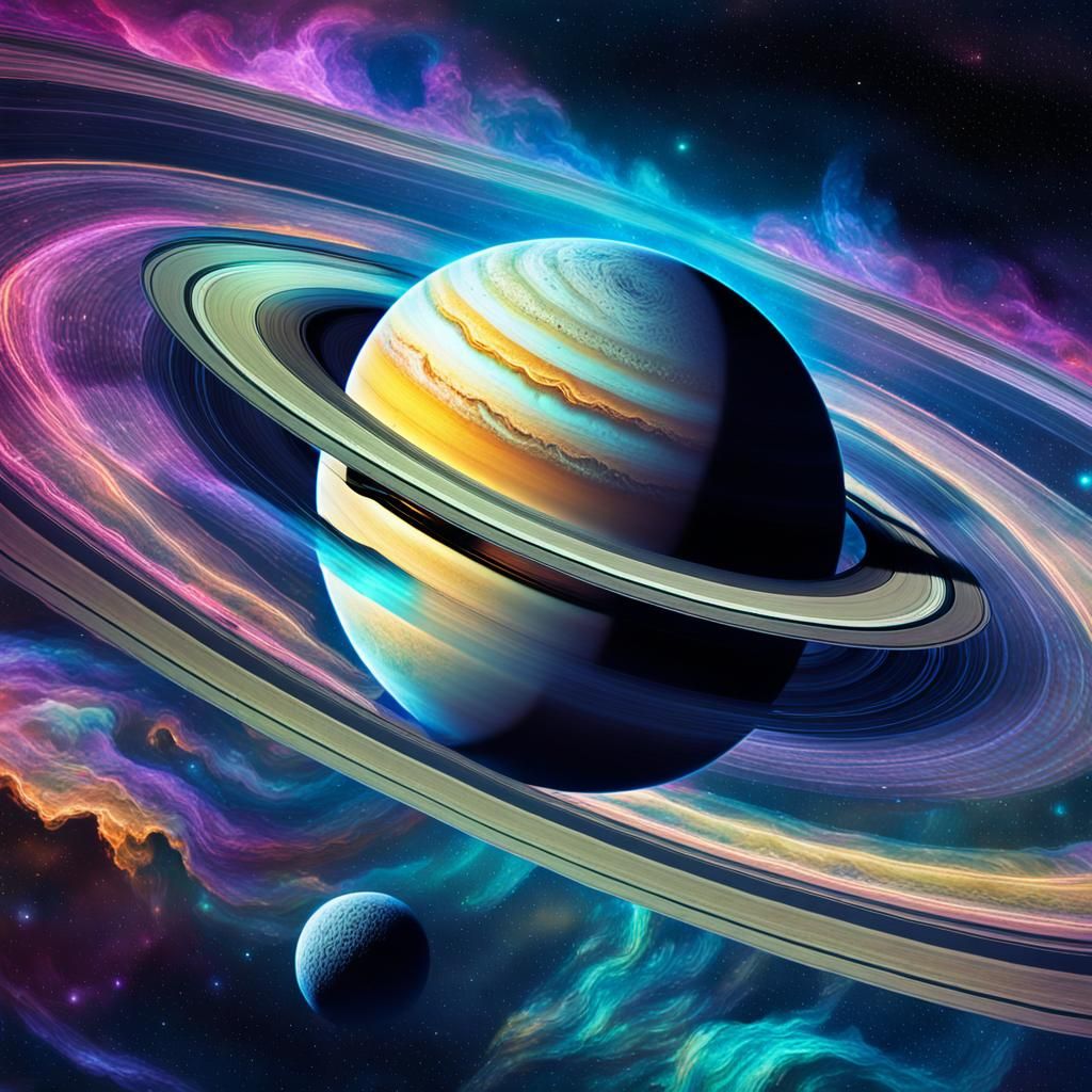 Saturn's Shamanic Rings: An Astral Illustration
