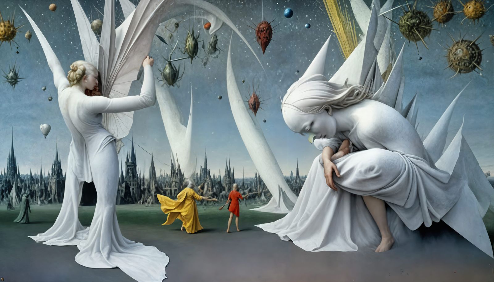 Opera/Ballet Hybrid: Here the STAR is having a moment while the tall blonde person playing a '4 dimensional Harp'.  ;-)