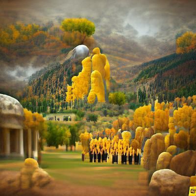 Surreal Golden Aspen Trees of Pando Grove