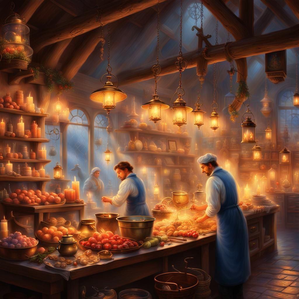 Butcher, Baker, Candlestick Maker in Golden Light