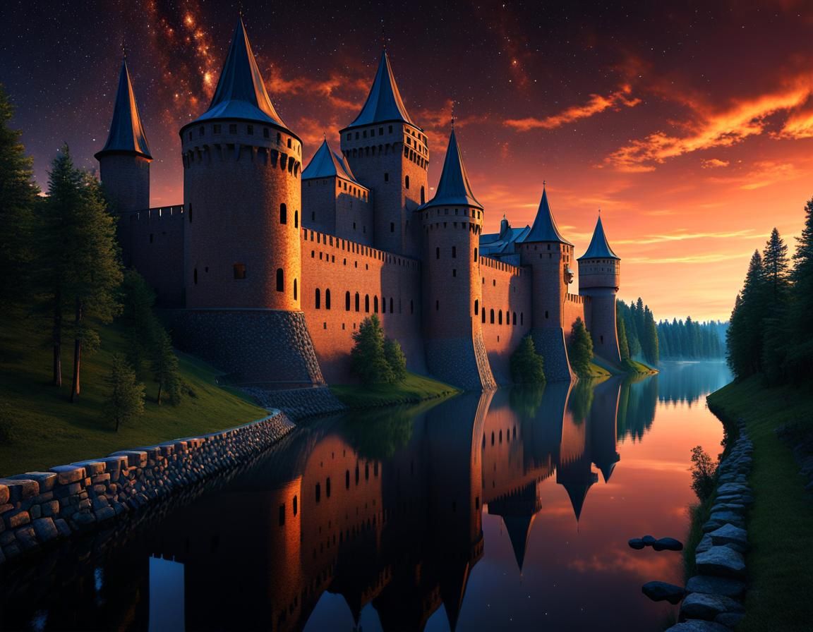 Futuristic Baroque Fortress in Ancient Taiga