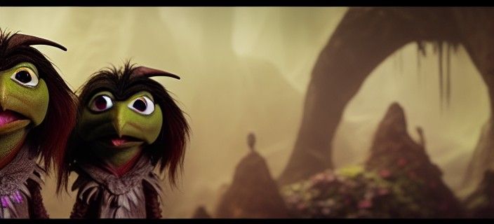 Gelflings vs Skeksis: Dark Crystal Puppets in 8K