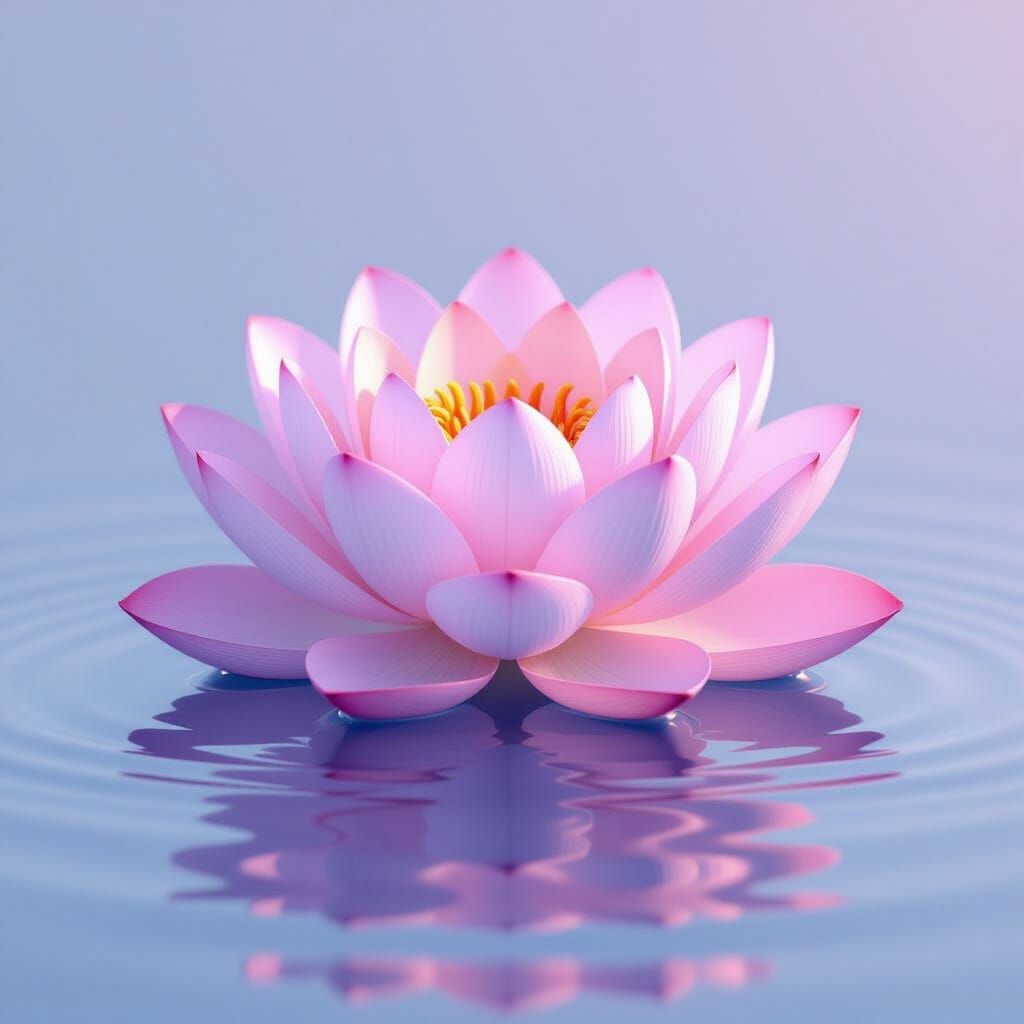 Minimalist Lotus Flower Logo for Wellness Channel