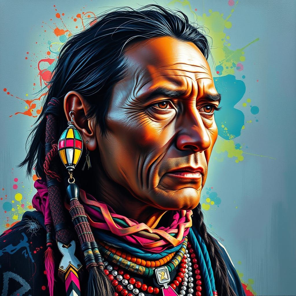 Alexis Wilkins Embodies Thule Culture in Graffiti Art Style