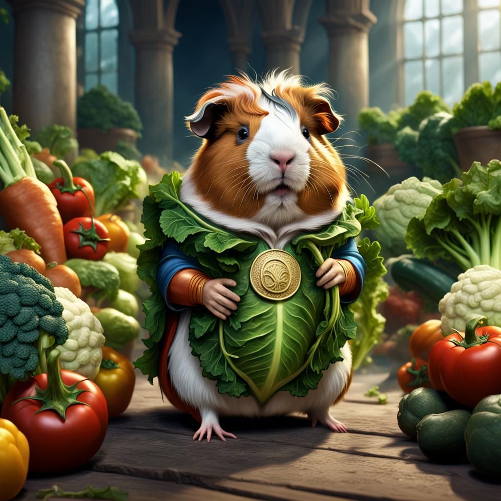 Guinea Pig as Olympian God of Vegetables