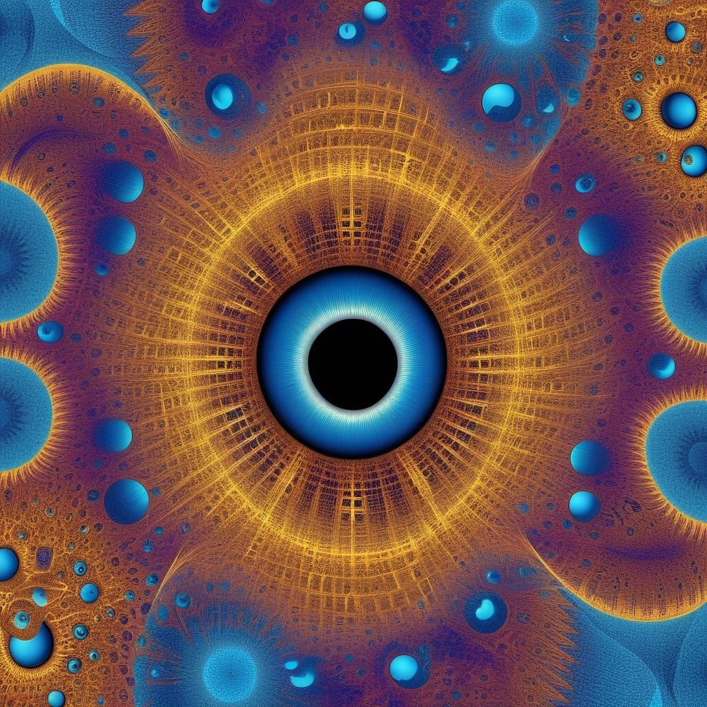 Magic Eye Autostereogram in Fractal Distortion Style