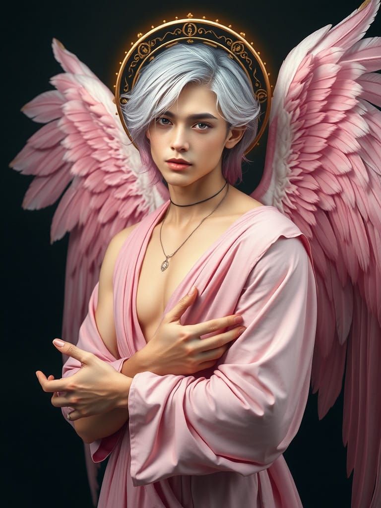 Androgynous Angel in Renaissance Style