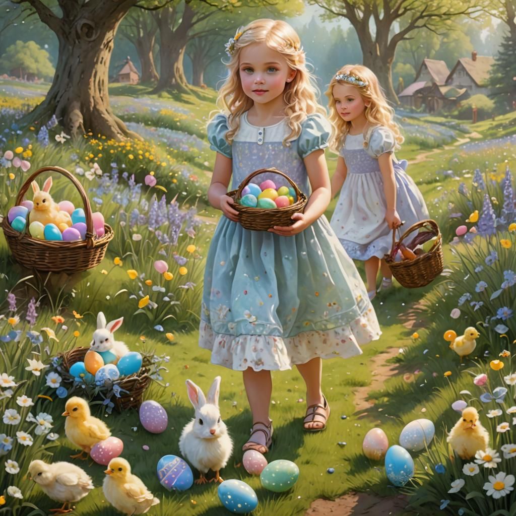 Sisters Easter Egg Hunt