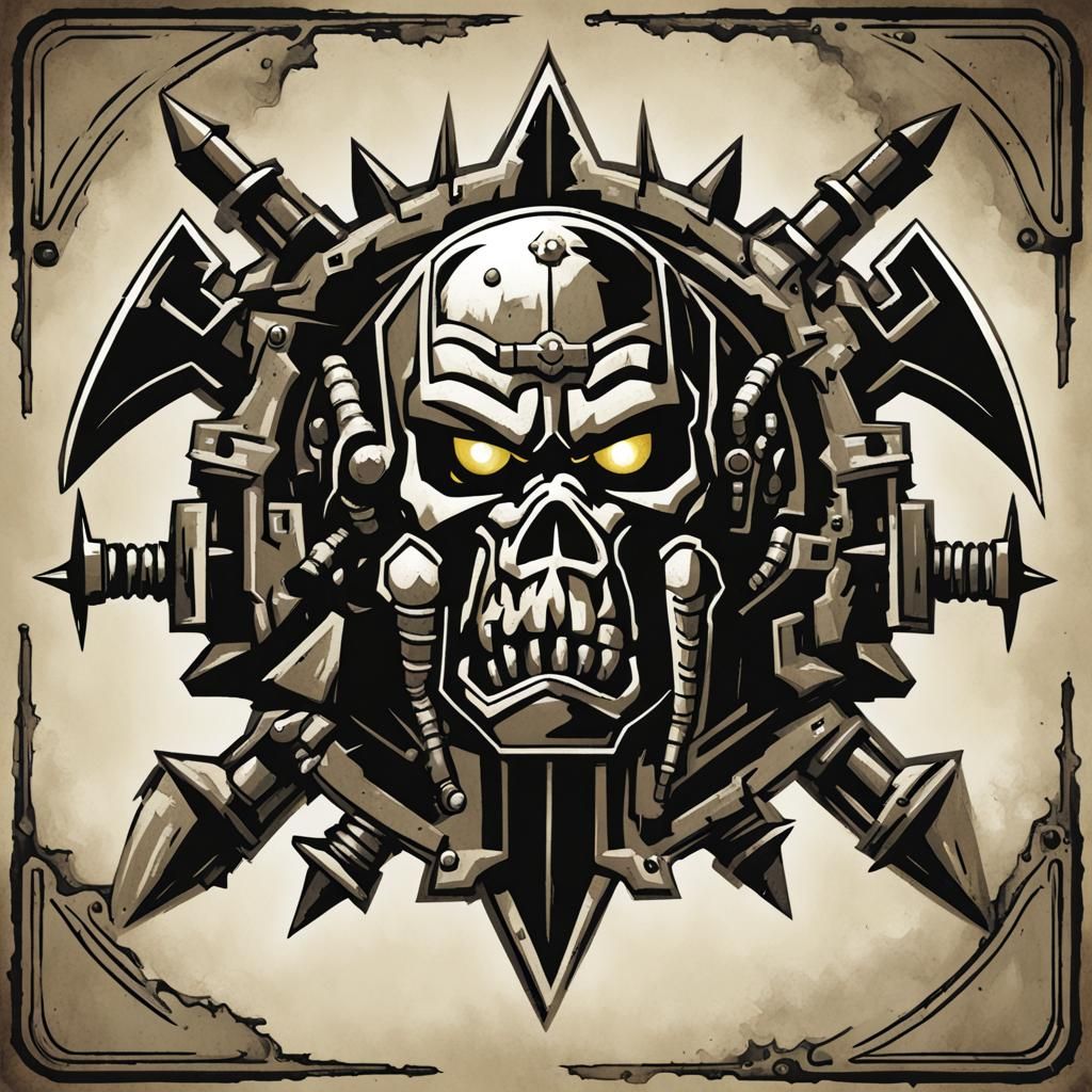 Warhammer 40K Ork Logo: Savage Skull