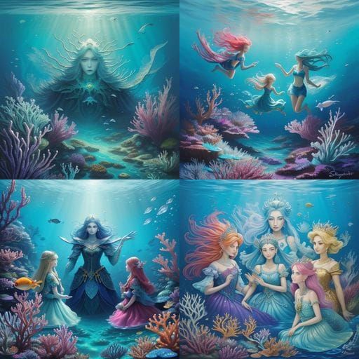 The Little Sea Princess with a Fish Tail