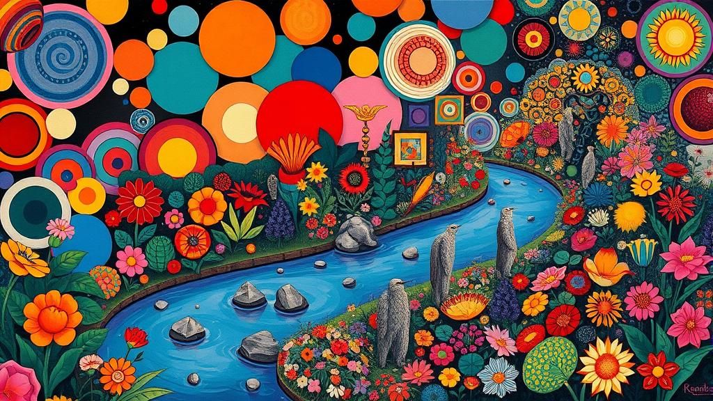 Psychedelic Garden Inspired by Superflat Art