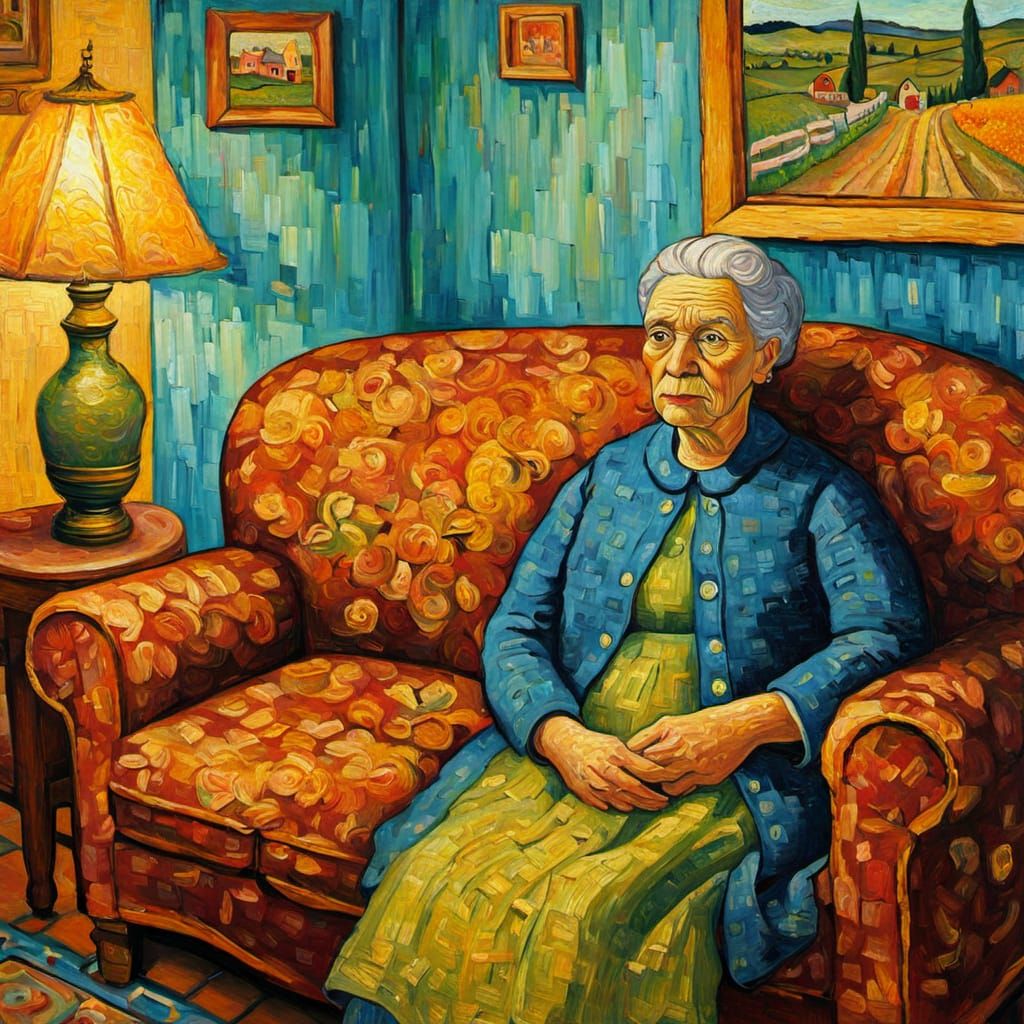 Gilbert's Momma: A Whimsical Folk Art Portrait