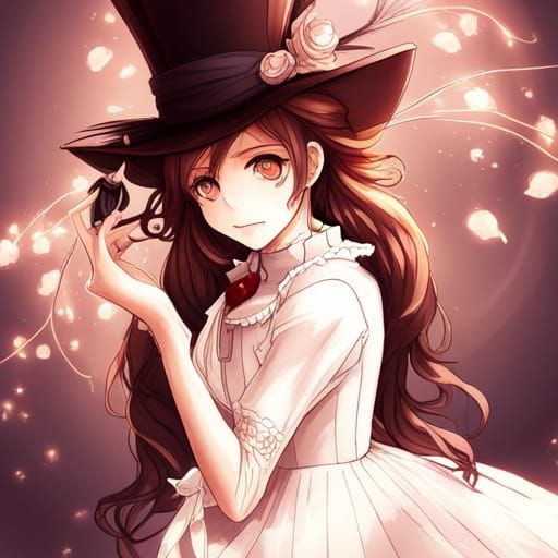 Victorian Lady in Anime Style